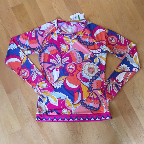 TRINA TURK | SEVILLA LONG SLEEVE SWIM TEE RASHGUARD - Picture 5 of 12